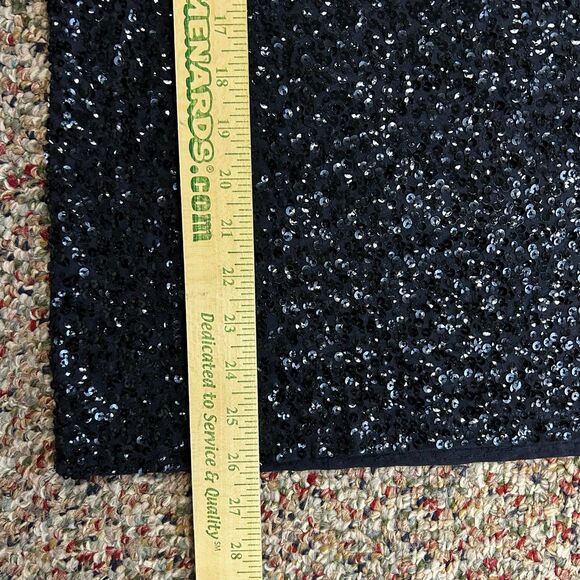 J. Crew Women's Navy Blue All Over Sequined Scoop Neck Tank Top Size L - Picture 11 of 11